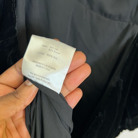 NEW FAME AND PARTNERS Velvet Long Sleeve Mock Midi Dress - Picture 11 of 11